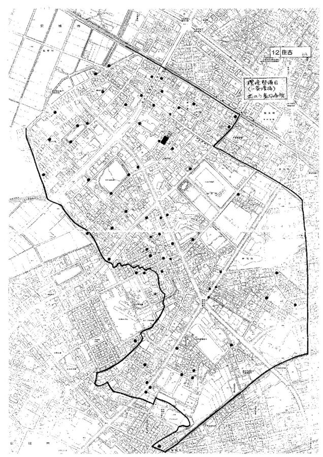 一斉清掃土のう集積場所地図
